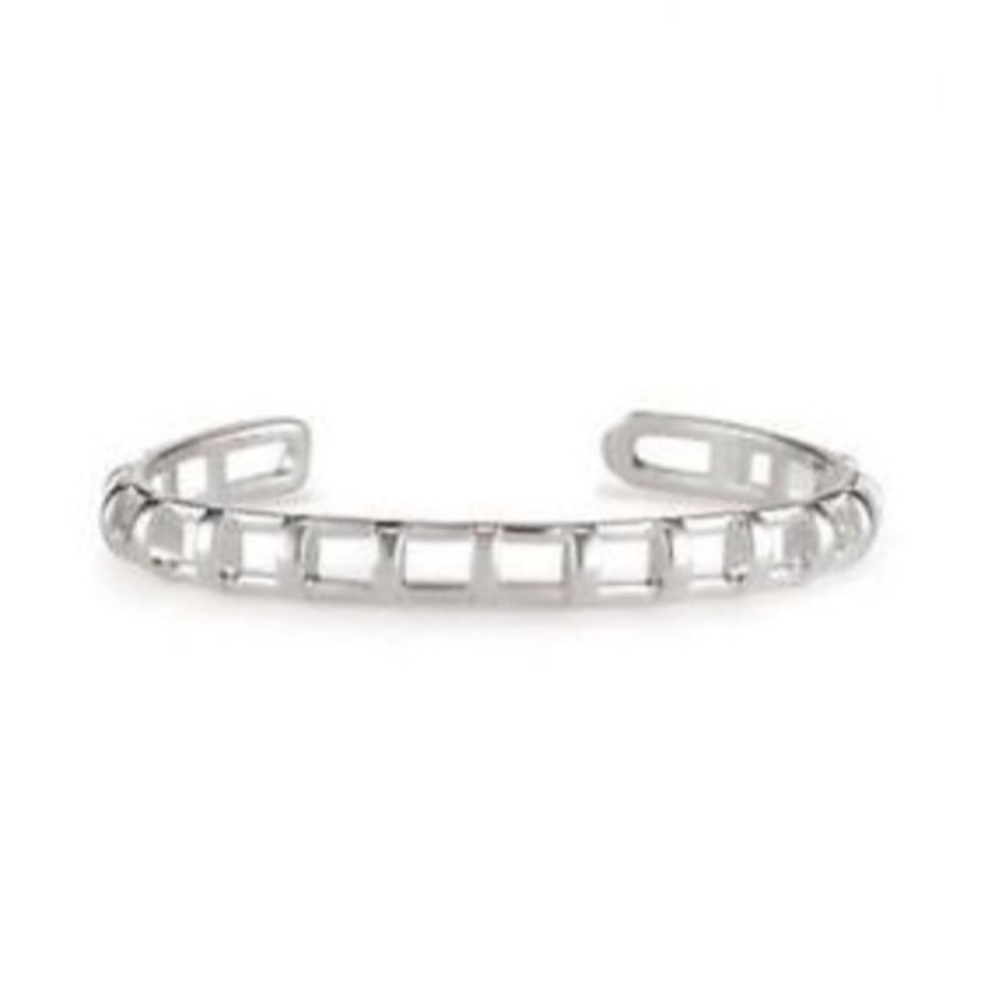 :: Stella & Dot⚔️SILVER Cage Cuff Bracelet Stella - Picture 6 of 8